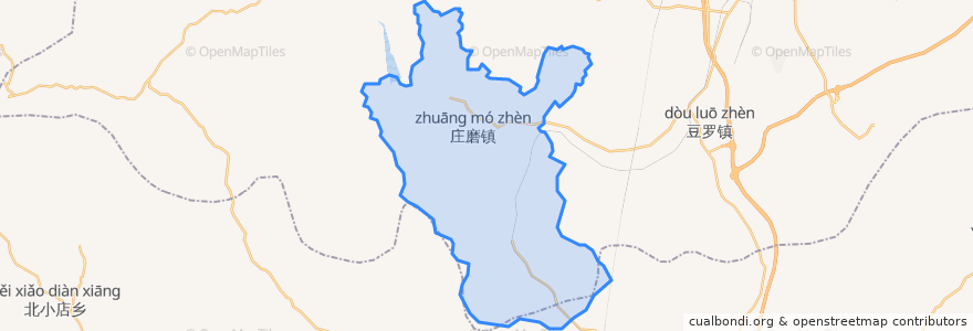 Mapa de ubicacion de 庄磨镇.