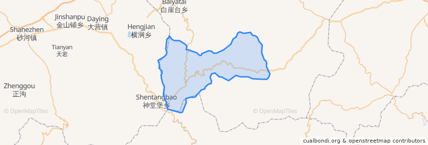 Mapa de ubicacion de 独峪.