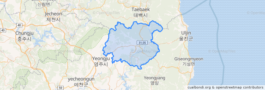 Mapa de ubicacion de 奉化郡.