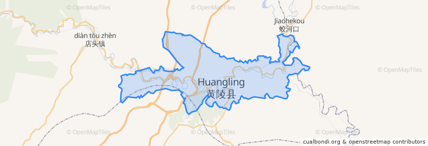 Mapa de ubicacion de Qiaoshan Subdistrict.