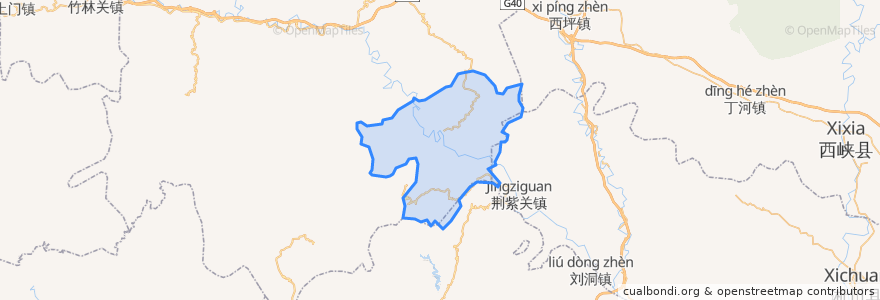 Mapa de ubicacion de 湘河镇.