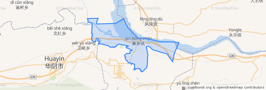 Mapa de ubicacion de Qindong.
