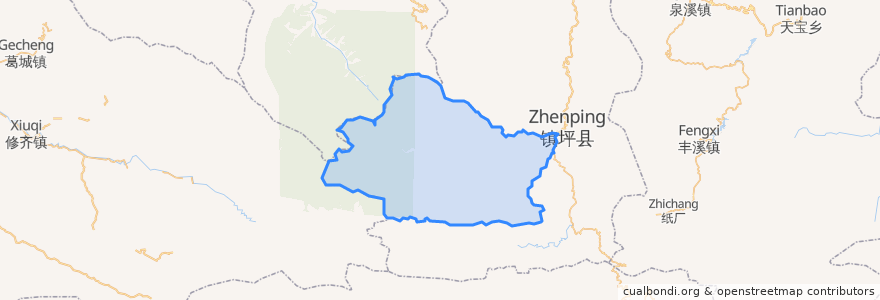 Mapa de ubicacion de 曙坪镇.