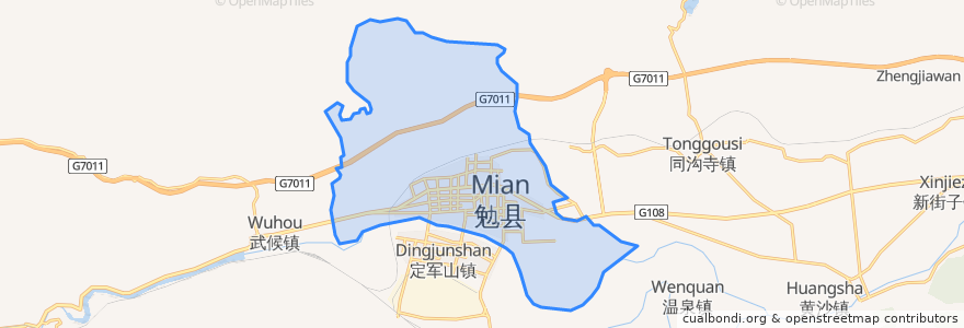 Mapa de ubicacion de Mianyang Subdistrict.