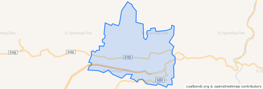 Mapa de ubicacion de Baiyang Subdistrict.