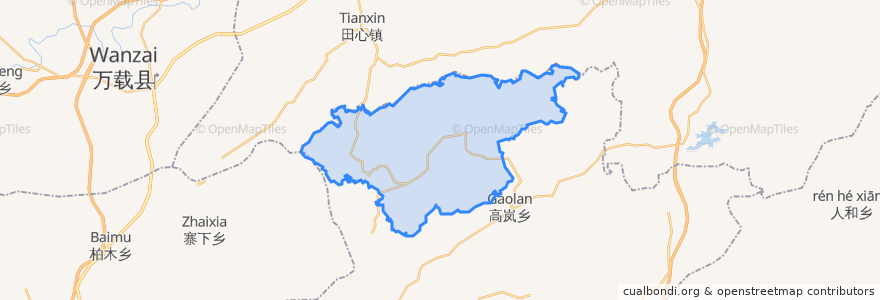 Mapa de ubicacion de 操场乡.