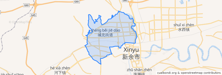 Mapa de ubicacion de Chengbei Subdistrict.