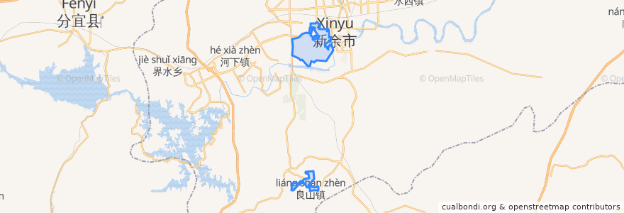 Mapa de ubicacion de Xingang Subdistrict.