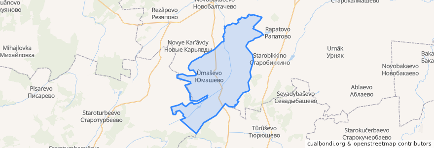 Mapa de ubicacion de Юмашевский сельсовет.