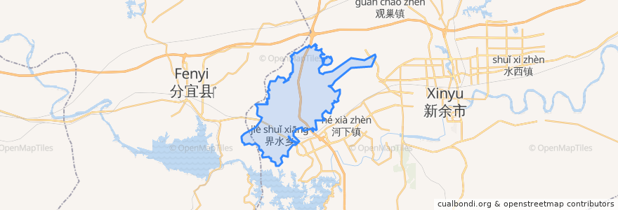 Mapa de ubicacion de Jieshui.