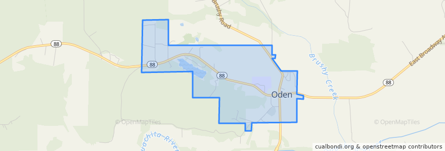 Mapa de ubicacion de Oden.