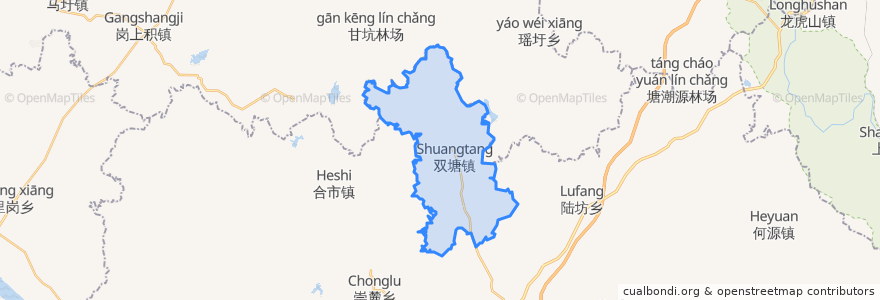Mapa de ubicacion de Shuangtang.