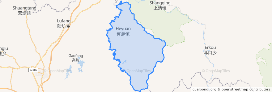 Mapa de ubicacion de 何源镇.