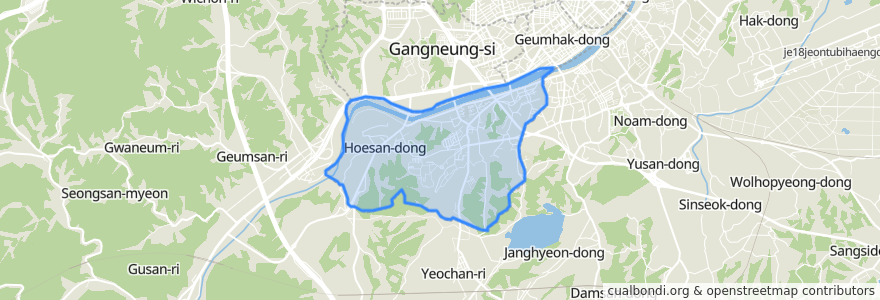 Mapa de ubicacion de 내곡동.