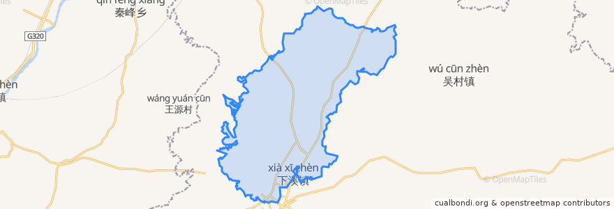 Mapa de ubicacion de Xiaxi Subdistrict.