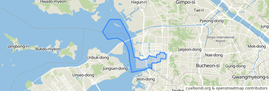 Mapa de ubicacion de Sinhyeonwonchang-dong.