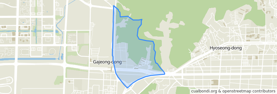 Mapa de ubicacion de Gajeong 2(i)-dong.