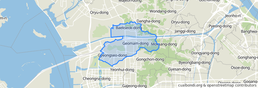 Mapa de ubicacion de Geomamgyeongseo-dong.