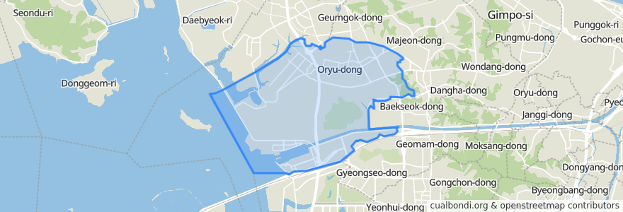 Mapa de ubicacion de Oryuwanggil-dong.