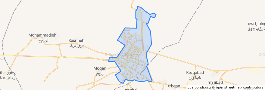 Mapa de ubicacion de شهر کاشمر.