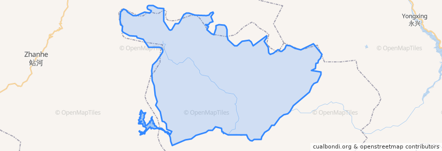 Mapa de ubicacion de Yongxing.