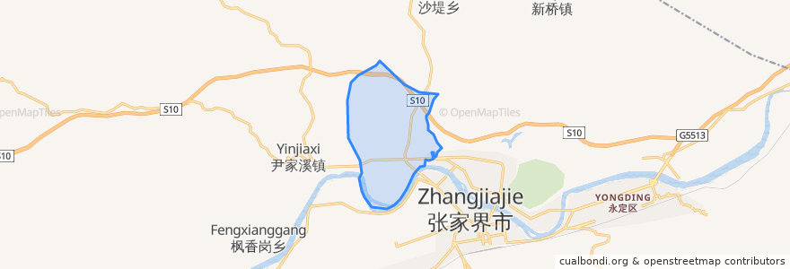 Mapa de ubicacion de 大庸桥街道.