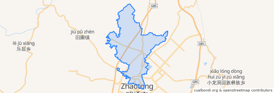 Mapa de ubicacion de Longquan Subdistrict.