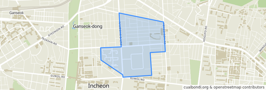 Mapa de ubicacion de Ganseok 2(i)-dong.