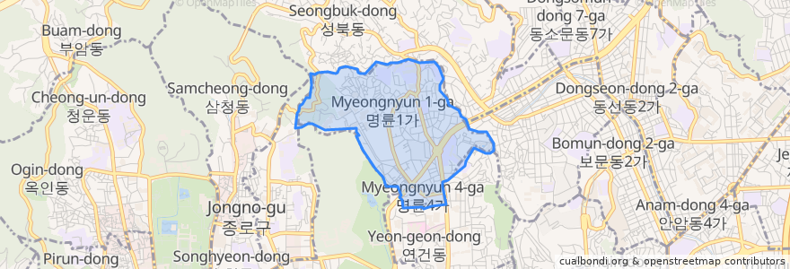 Mapa de ubicacion de 惠化洞.