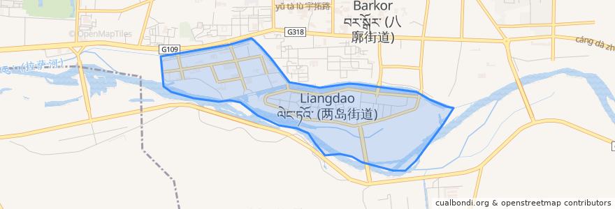 Mapa de ubicacion de Liangdao Subdistrict.
