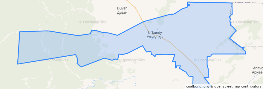 Mapa de ubicacion de Улькундинский сельсовет.