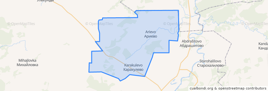 Mapa de ubicacion de Ариевский сельсовет.