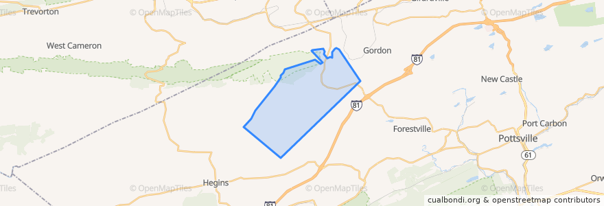 Mapa de ubicacion de Barry Township.