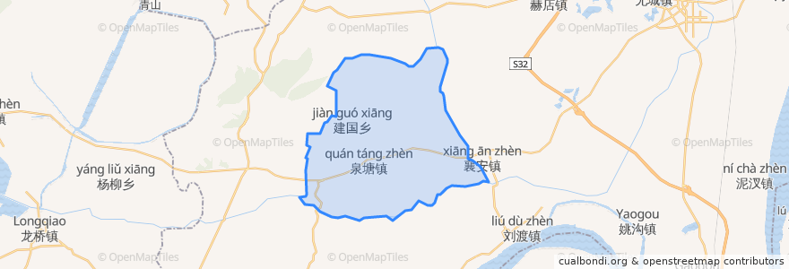 Mapa de ubicacion de Quantang.