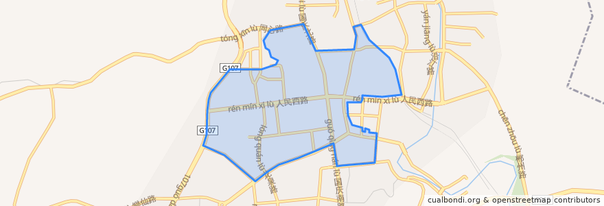 Mapa de ubicacion de 人民路街道.
