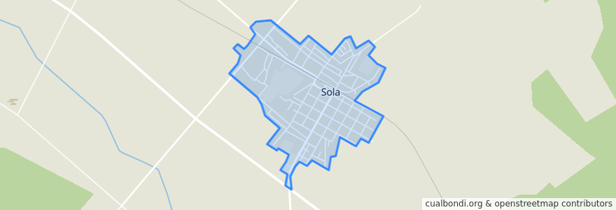 Mapa de ubicacion de Pueblo de Sola.