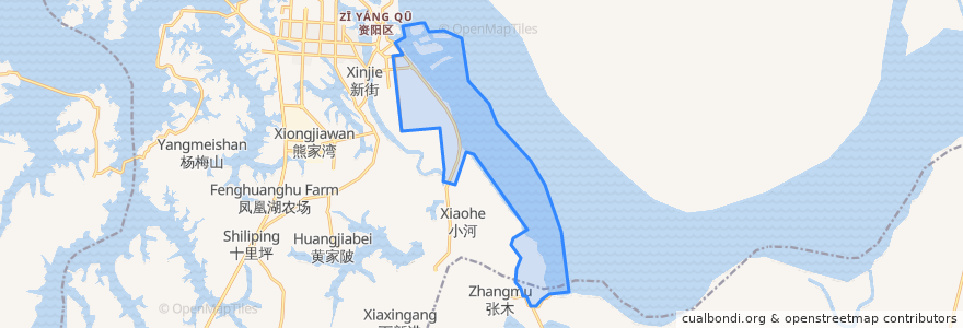 Mapa de ubicacion de 胭脂湖街道.