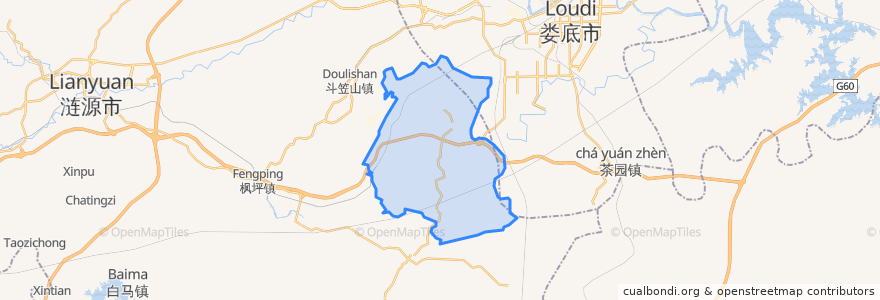Mapa de ubicacion de Shuidongdi.