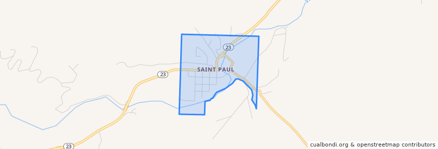 Mapa de ubicacion de St. Paul.