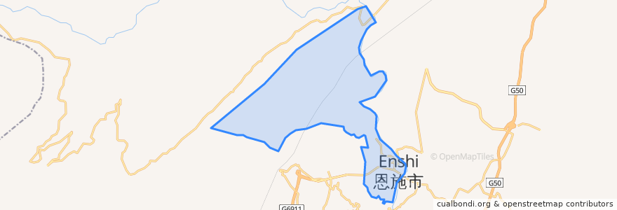 Mapa de ubicacion de Xiaoduchuan Subdistrict.