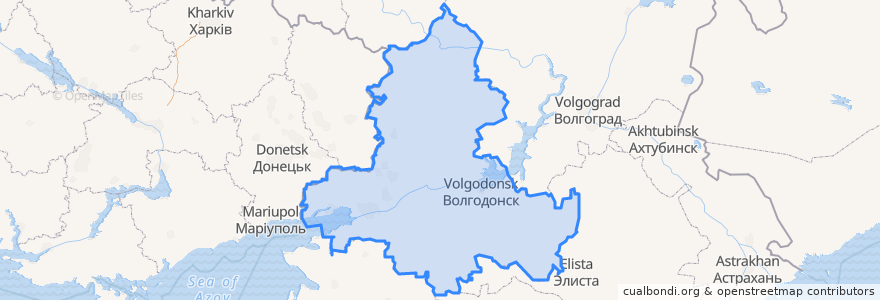 Mapa de ubicacion de Rostov Oblast.