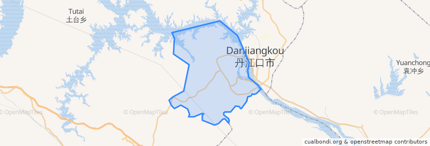 Mapa de ubicacion de Sanguandian Subdistrict.