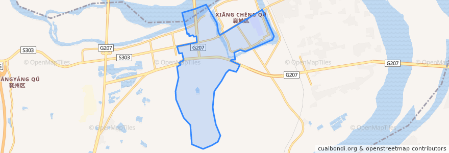 Mapa de ubicacion de Zhenwushan Subdistrict.