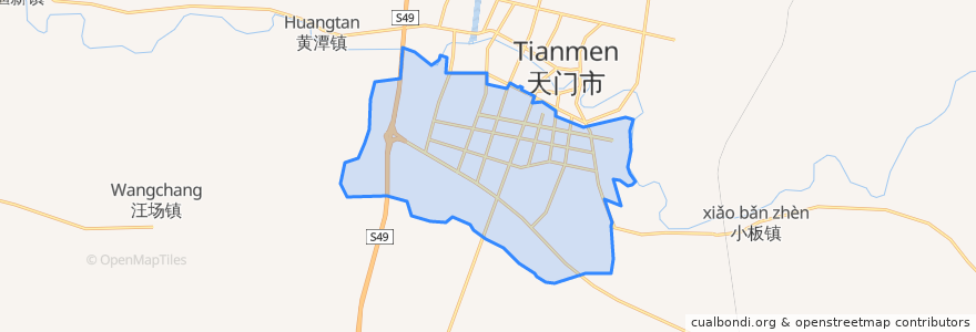 Mapa de ubicacion de Houkou Subdistrict.