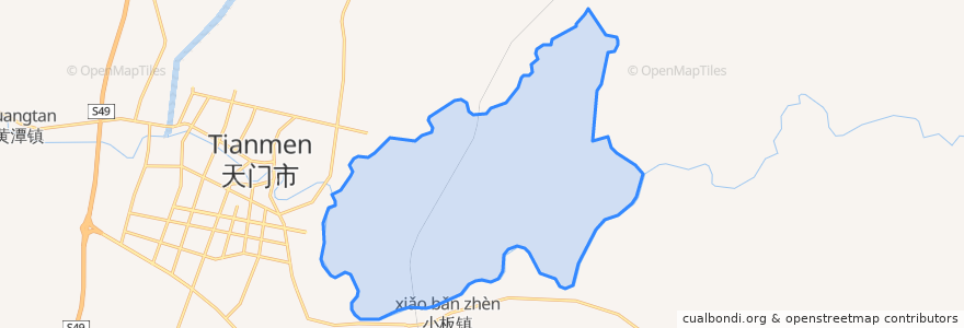 Mapa de ubicacion de Yanglin Subdistrict.