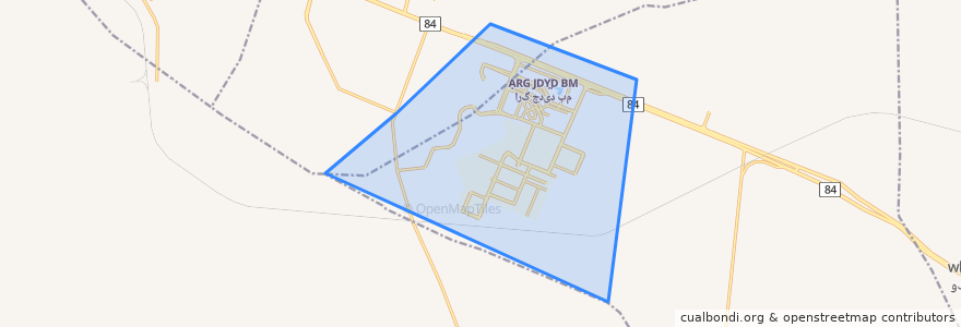 Mapa de ubicacion de Arg-e Jadid-e Bam.