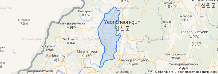 Mapa de ubicacion de 郡南面.