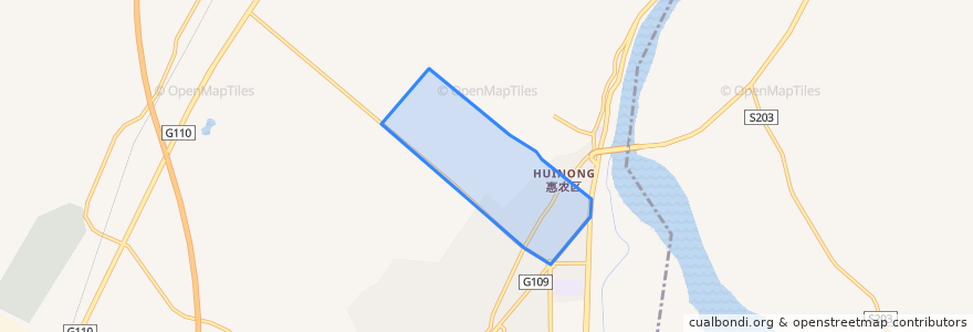 Mapa de ubicacion de Zhongjie Subdistrict.