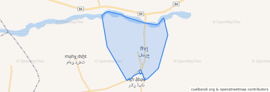 Mapa de ubicacion de Fahraj.