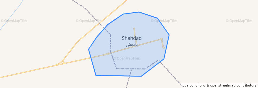 Mapa de ubicacion de Shahdad.